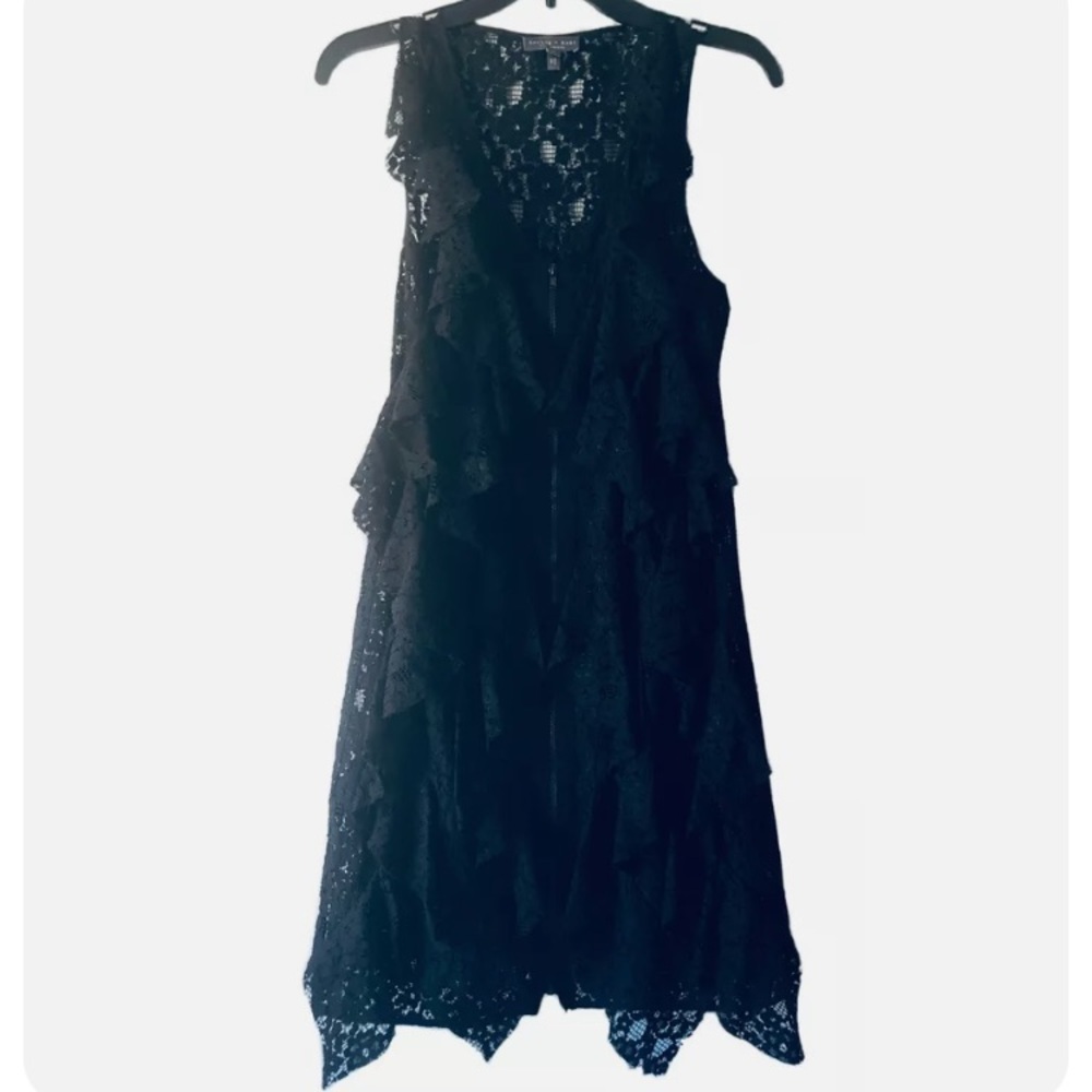 RARE Sachin + Babi for Ankasa Women’s Black Lace Dress Size 4 Zip Closure